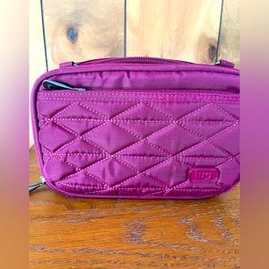 Lug Roundabout Convertible Wallet Crossbody Belt Bag EUC Burgundy